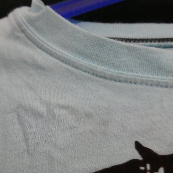 CARTER'S | size 5 | Light Blue Monkey Shirt With Contrasting White Sleeves | EUC - Picture 16 of 16